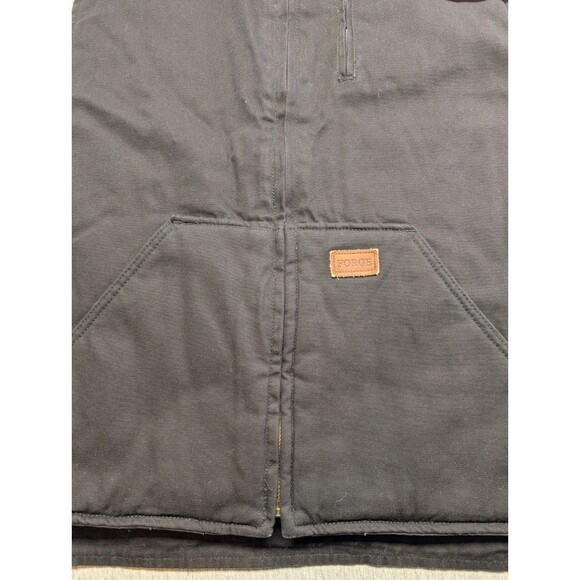 New Forge Vest Mens Black Cotton Sherpa Lined Workwear Full Zip Western Size 2XL - Picture 3 of 11